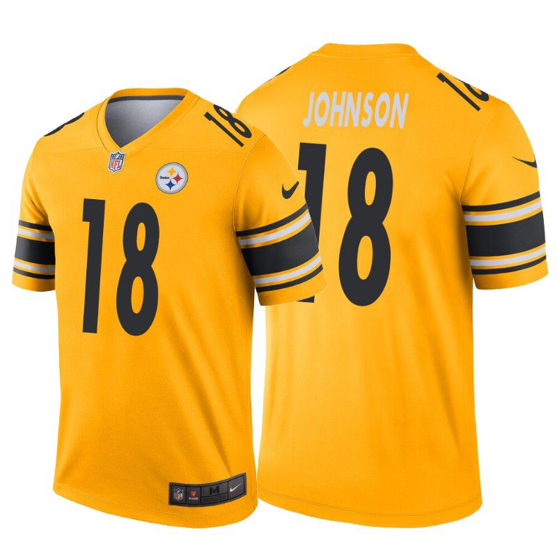Men Pittsburgh Steelers #18 Diontae Johnson Nike Gold Inverted Legend NFL Jersey->pittsburgh steelers->NFL Jersey